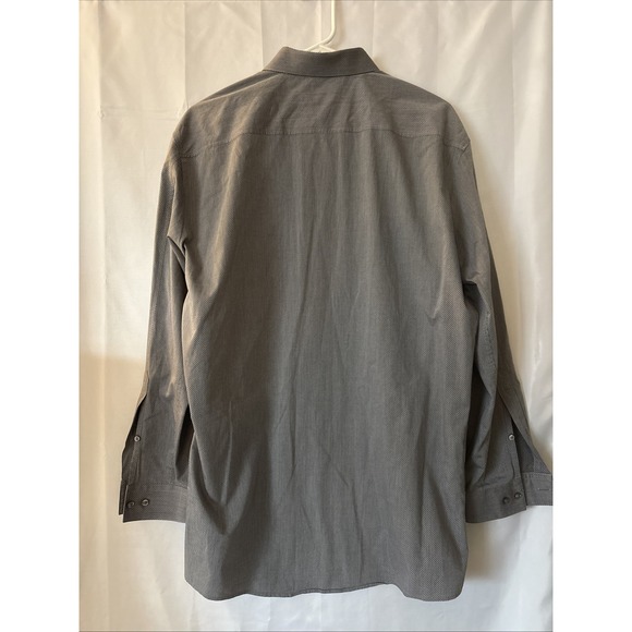 Hugo Boss Button Up Shirt Men 32/33 Gray Modern Fit Line Long Sleeve - Picture 6 of 8